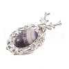 Natural Amethyst Pendants G-A226-02P-01-2