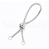 Adjustable 316 Surgical Stainless Steel Box Chain Slider Ring Making X-AJEW-JB00775-01-2