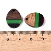 Jamaican Colour Epoxy Resin & Walnut Wood Pendants RESI-N039-122B-3