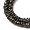Natural Pyrite Beads Strands G-L624-H16-6x2mm-4