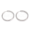 Tarnish Resistant 304 Stainless Steel Needle with 201 Stainless Steel Ring Huggie Hoop Earrings EJEW-L256-02D-P-1