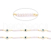 3.28 Feet Handmade CCB Plastic Imitation Pearl Beaded Chains X-CHC-I038-04G-2
