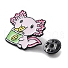Axolotl with Fried Chips Alloy Enamel Brooches JEWB-C029-08D-EB-3