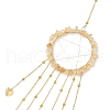 Wire Wrapped Natural Citrine Chips Ring Hanging Ornaments HJEW-JM02371-03-4