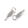 Rack Plating Brass Micro Clear Pave Cubic Zirconia Charms KK-C008-13P-3