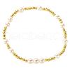 Bohemian Style Brass & Imitation Pearl Stretch Bracelets for Women YM3470-5