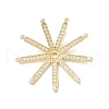 Brass Micro Pave Clear Cubic Zirconia Pendants KK-Z073-18G-1