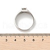 Rhodium Plated 925 Sterling Silver Moissanite Adjustable Rings for Women RJEW-U038-01P-5