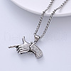 Fashionable Punk Style Stainless Steel Finger Gun Shape Pendant Necklaces for Trendy Nightlife CW1827-3