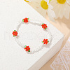 Bohemian Style Daisy Glass Seed Beaded Stretch Bracelets for Women WG677E4-05-1