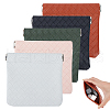 HOBBIESAY 5Pcs 5 Colors Rectangle Imitation Leather Multipurpose Shrapnel Makeup Bags ABAG-HY0001-12-1