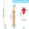 Gorgecraft 3Pcs Wood Embroidery Punch Needle DIY-GF0008-87-2