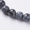Natural Snowflake Obsidian Beads Strands X-G-G515-8mm-01-3