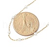 304 Stainless Steel and ABS Imitation Pearl Necklaces NJEW-JN05267-4