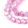 Electroplate Bicone Glass Beads Strands EGLA-T021-6mm-16-03-3