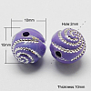 Plating Acrylic Beads PACR-S188-10mm-01-1