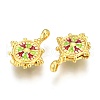 Helm Buddhist Jewelry Golden Tone Brass Enamel Counter Clips KK-L088-15B-RS-2