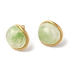 Oval Golden Ion Plating(IP) 304 Stainless Steel Stud Earrings for Women EJEW-L287-049G-2