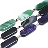 Natural Banded Agate/Striped Agate Beads Strands G-L544-022-1