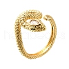 Brass Micro Pave Cubic Zirconia Cuff Rings for Women RJEW-D301-31G-2