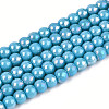 Electroplate Opaque Glass Beads Strands GLAA-T032-P4mm-AB13-A-1