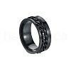 Roman Numerals Stainless Steel Curb Chain Finger Rings WG37698-03-2