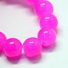 Baking Painted Imitation Jade Glass Round Bead Strands DGLA-Q021-6mm-28-2