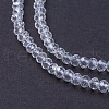 Electroplate Glass Beads Strands X-GLAA-F076-FR14-3