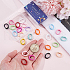 SUNNYCLUE 26Pcs 13 Colors Spray Painted Alloy Spring Gate Rings FIND-SC0011-85-3