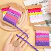 Gorgecraft 4 Cards 2 Styles  Polyester Wavy Fringe Trim Ribbon DIY-GF0009-48F-3