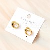 knot 304 Stainless Steel Stud Earrings EJEW-D315-02G-1