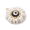Handmade Polymer Clay and Evil Eye Lampwork and Glass Round Pendants PALLOY-MZ00638-01-3