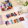 48Pcs 24 Styles Mixed Gemstone Chip Connector Charms PALLOY-FH00036-5