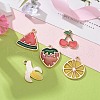 15Pcs 5 Style Light Gold Plated Fruit Theme Alloy Enamel Pendants ENAM-ZZ0001-06-6