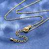 Brass Cable Chain Necklaces Making MAK-P011-01G-1