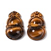 Natural Tiger Eye Carved Pendants G-I361-07A-1