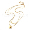 316 Surgical Stainless Steel Double Layer Necklaces NJEW-P324-03B-G-2