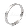 Non-Tarnish 304 Stainless Steel Grooved Heart Bangles BJEW-F464-15P-2