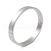 304 Stainless Steel Grooved Heart Bangles BJEW-F464-15P-2