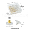 100Pcs 2 Colors Brass Clutch Earring Backs with Pad KK-FS0001-14-5