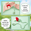 Handmade DIY Wool Crochet Mushroom and Leaf Pendant Decorations AJEW-WH0314-465-3
