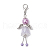 7Pcs Angel Acrylic & Glass Pearl Pendant Decorations HJEW-JM03361-4