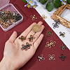 DICOSMETIC 24Pcs 4 Colors Alloy Snap Lock Clasps FIND-DC0005-12-3