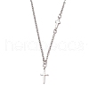 Cross 304 Stainless Steel Pendant Necklaces NJEW-JN05200-02-2