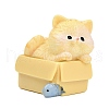 Resin Cat Shape Display Decoration DJEW-F027-01-1