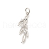Brass Micro Pave Clear Cubic Zirconia Pendants KK-L225-017P-1
