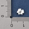 925 Sterling Silver Micro Pave Clear Cubic Zirconia Flower Charms STER-R013-09S-3