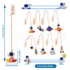 Beadthoven 8Pcs 8 Style Planet & Astronaut & Rocket Zinc Alloy Bookmarks AJEW-BT0001-02-10