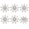 6Pcs 1-Hole Alloy Micro Pave Clear Cubic Zirconia Shank Buttons BUTT-FG0001-27-1