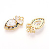 Brass Micro Pave Cubic Zirconia Pendants KK-N265-25G-2
